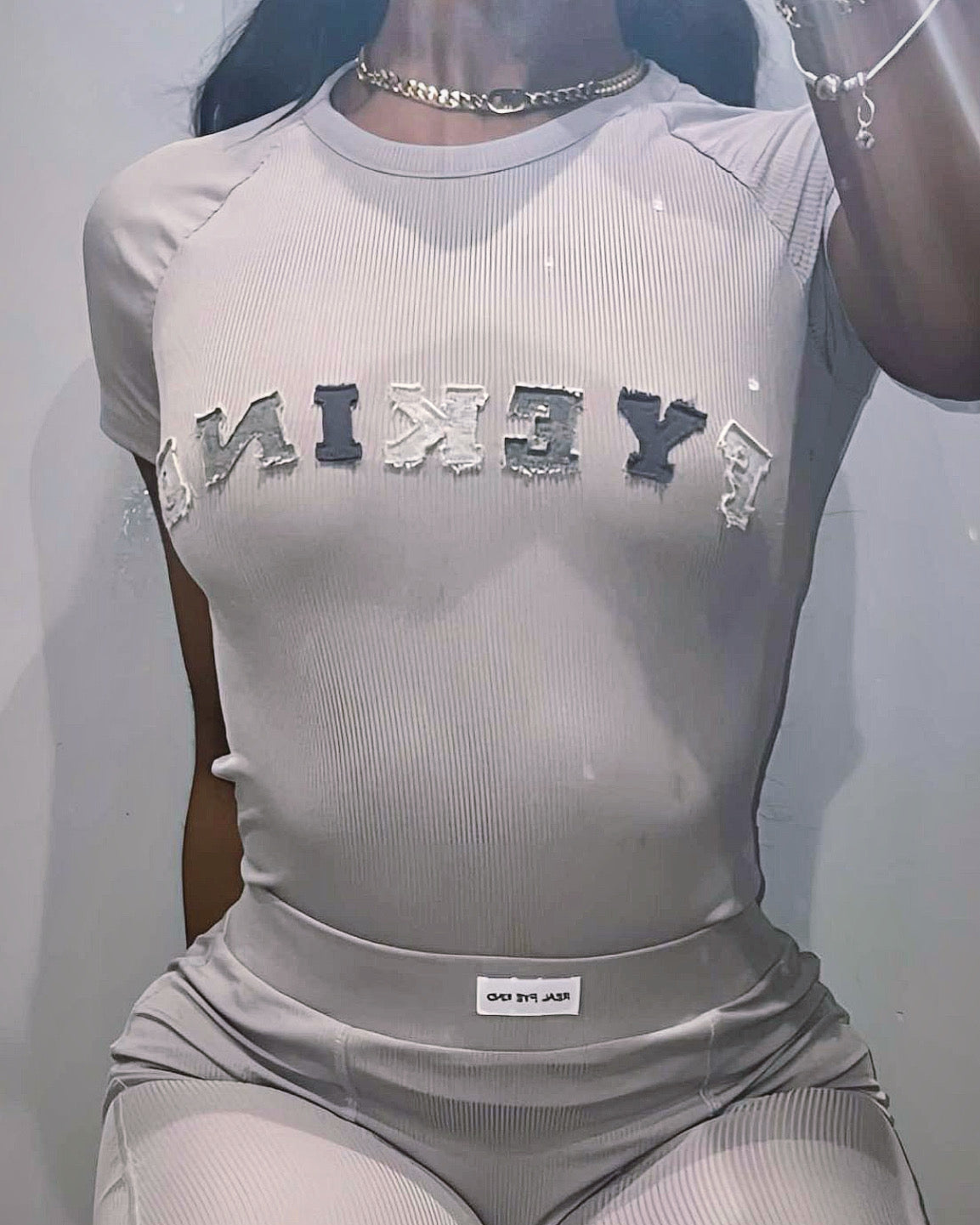 Grey Fye Legging set  ( Text to order )