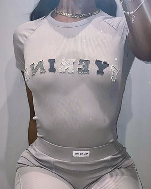 Grey Fye Legging set  ( Text to order )