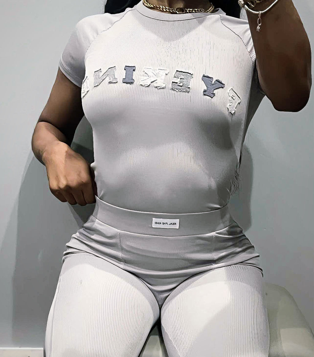 Grey Fye Legging set  ( Text to order )